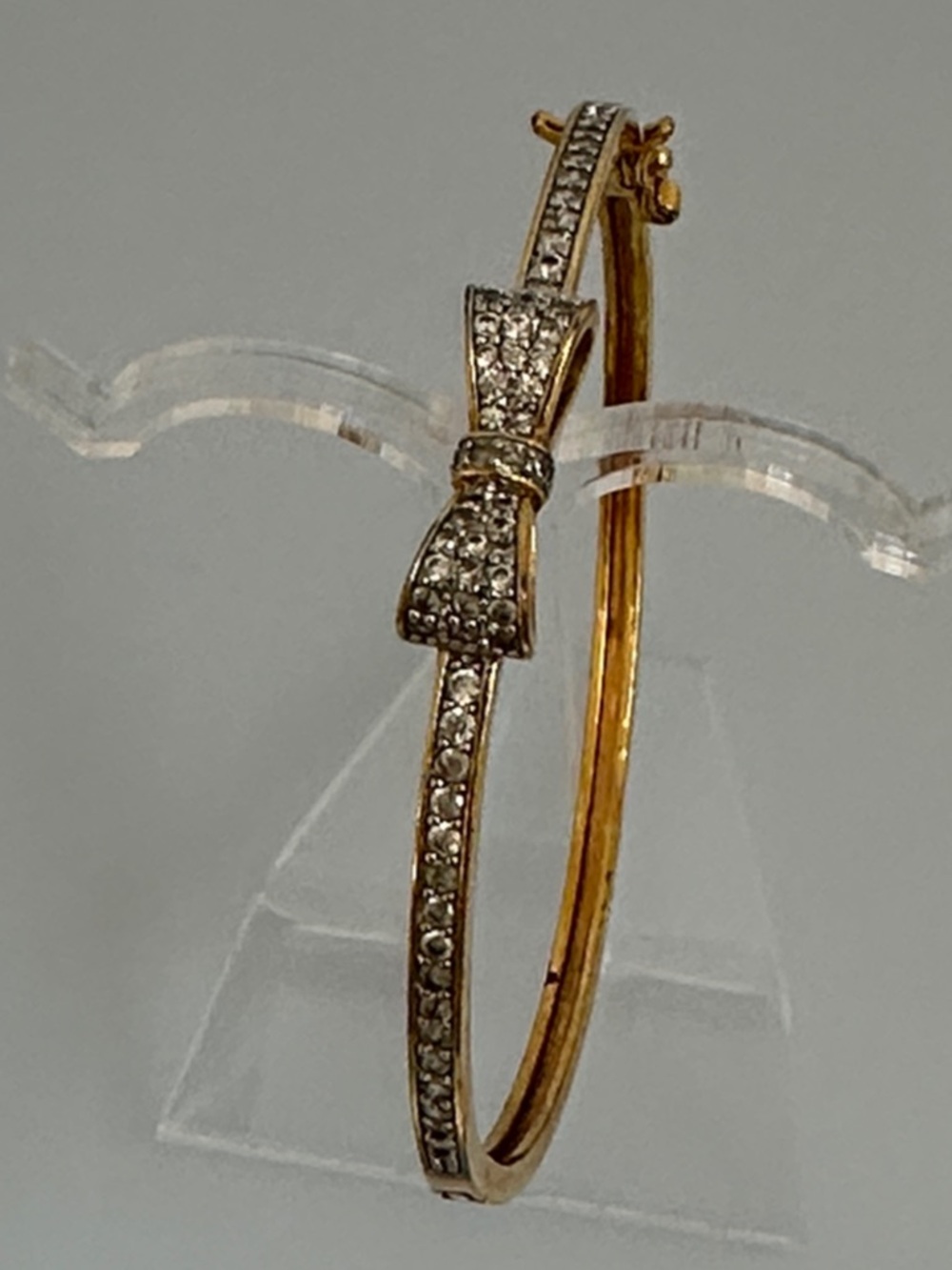 kate spade Gold Bow Crystal Bangle Bracelet